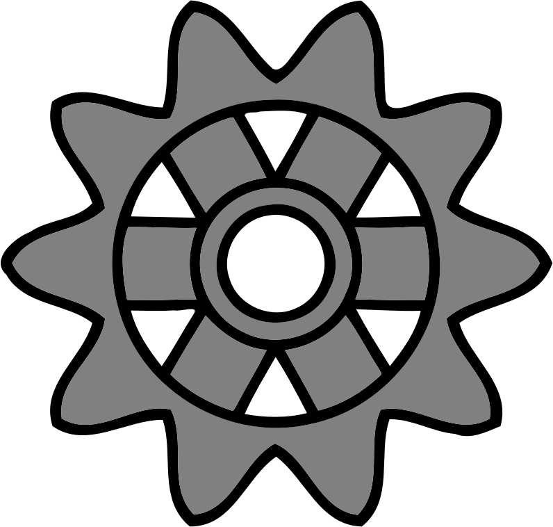 10-tooth gear with rectangular spokes