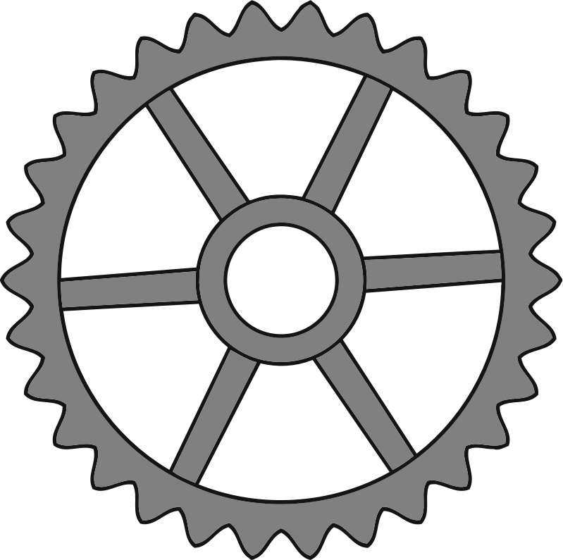 30-tooth gear with trapezium holes