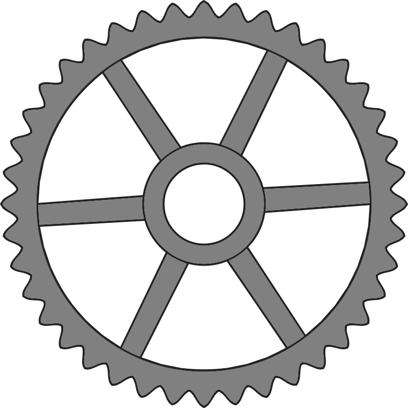 40-tooth gear with trapezium holes