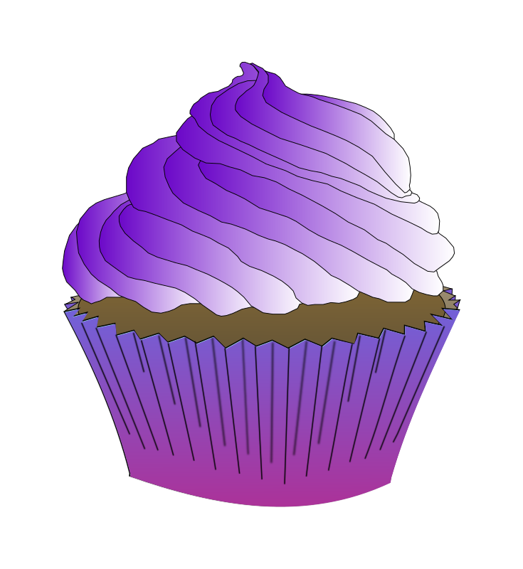 Chocolate Purple Cupcake