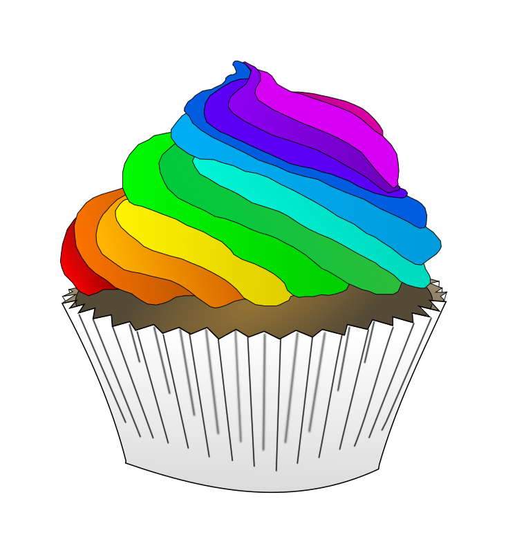 Chocolate Rainbow Cupcake