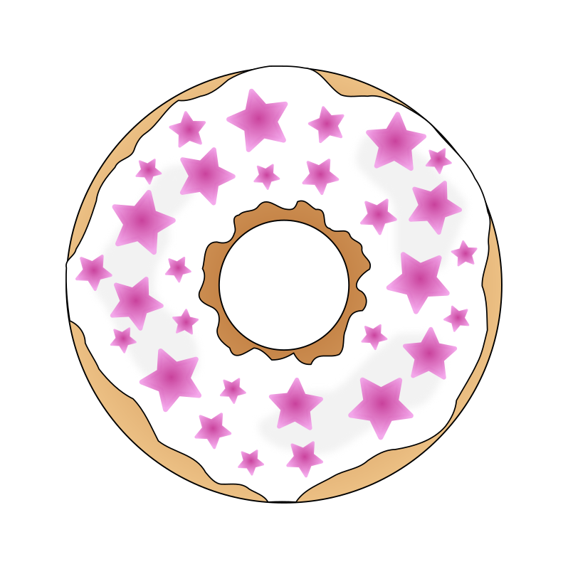 Pink Stars Donut