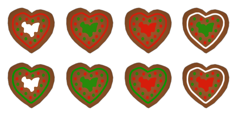 Assorted Gingerbread Heart Cookies