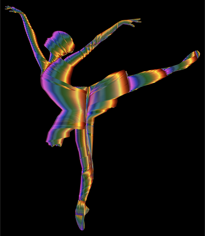 Chromatic Graceful Ballerina Silhouette