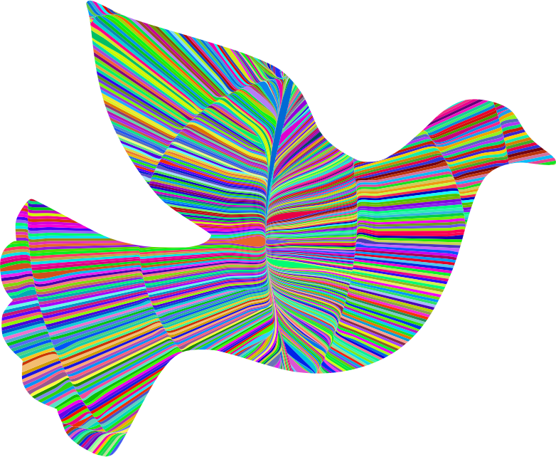 Psychedelic Waves Peace Dove