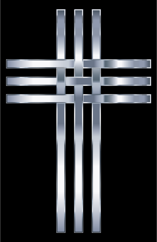 Interlocked Stylized Titanium Cross