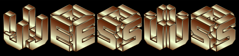 Gold 3D Isometric Jesus Typography 2