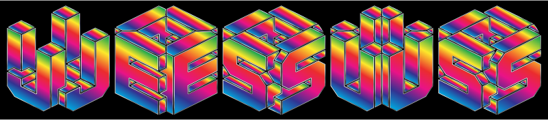 Prismatic 3D Isometric Jesus Typography