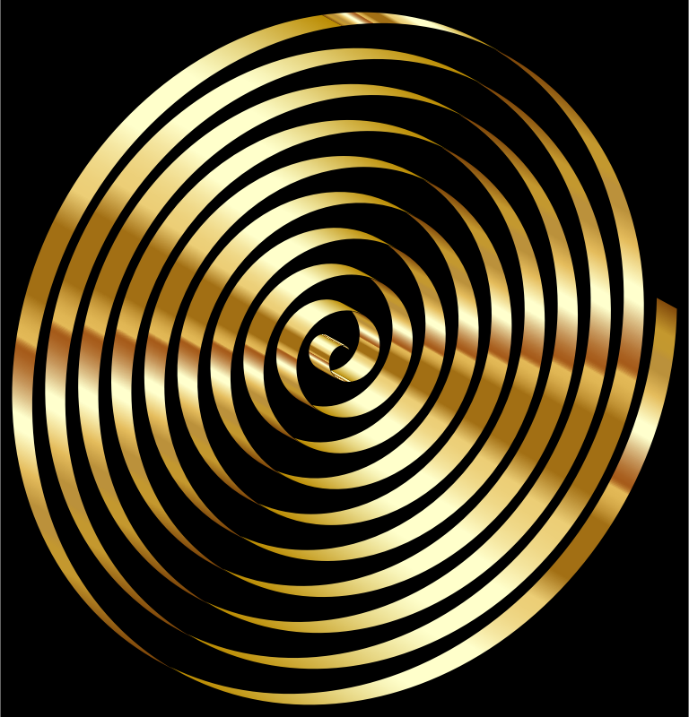 Gold 3D Spiral