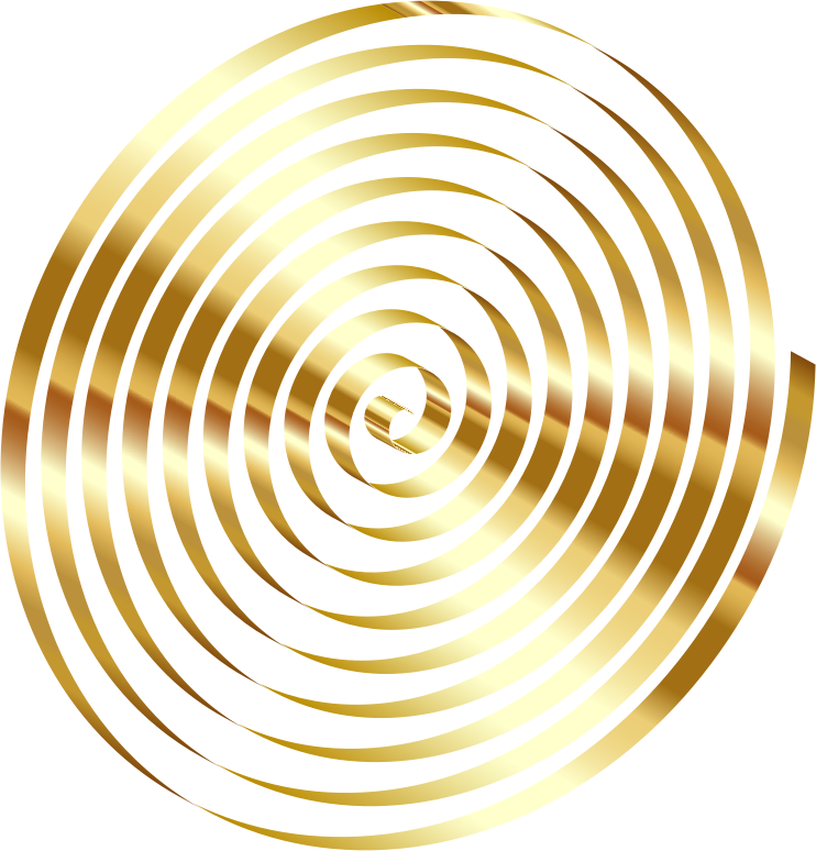 Gold 3D Spiral No Background