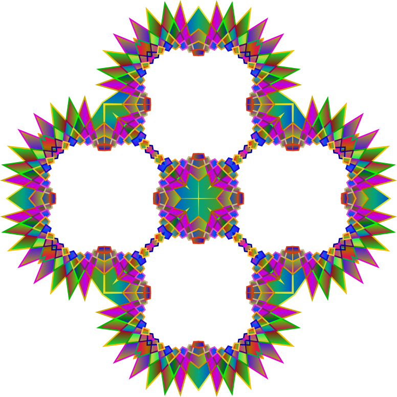 Prismatic MultiPoint Star Frame 5 - Openclipart