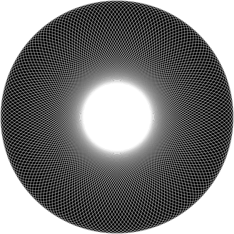 Geometric Line Art Torus