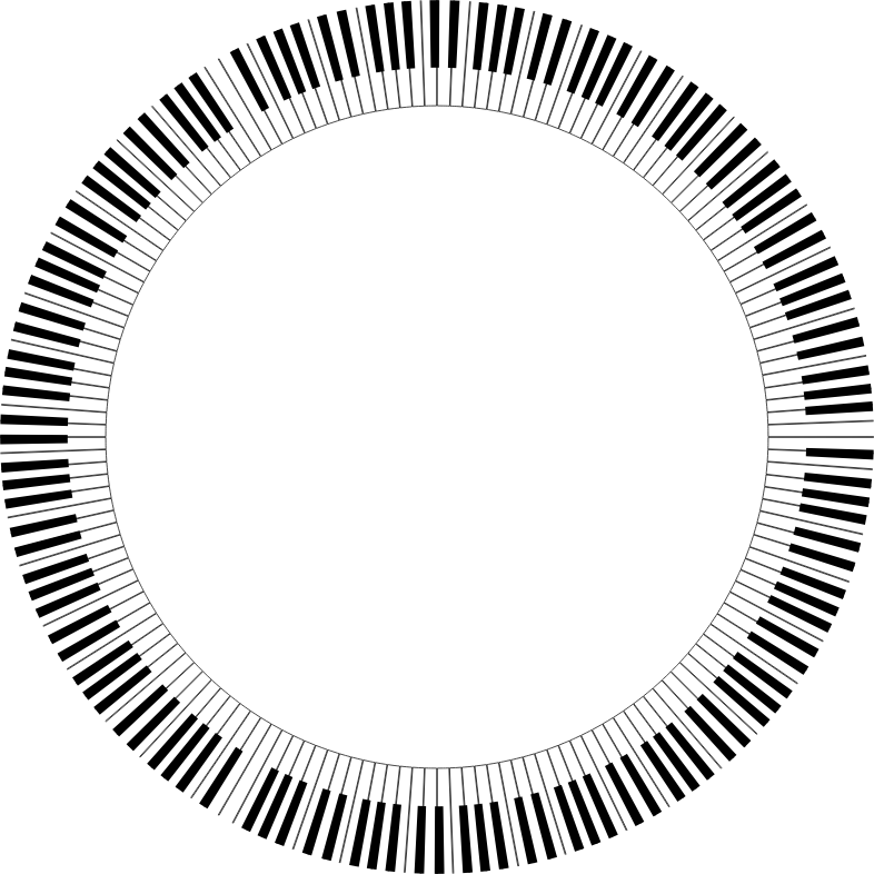 Piano Keys Circle Large