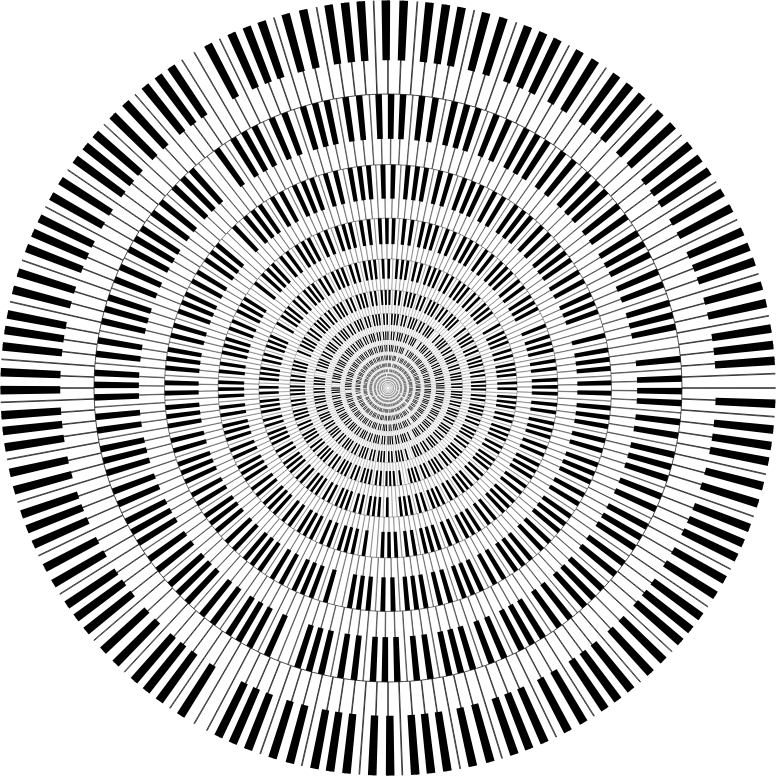 Piano Keys Circle Vortex