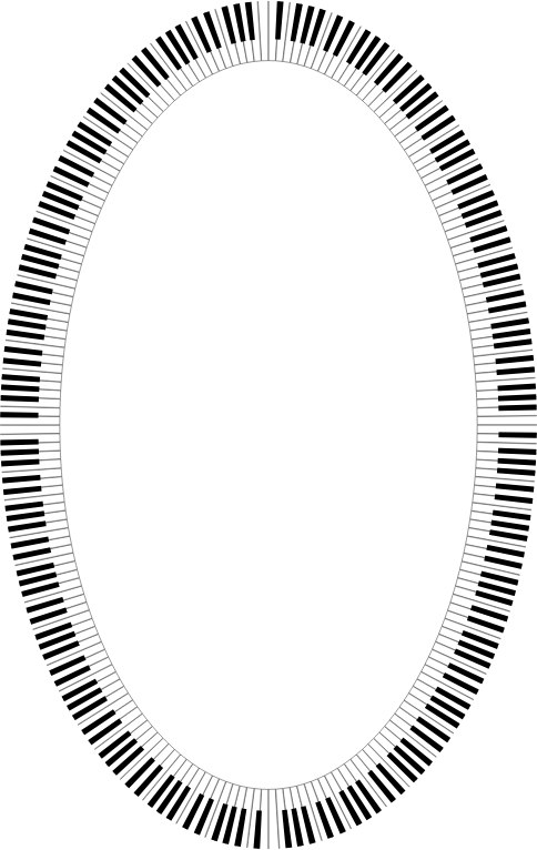 Piano Keys Ellipse