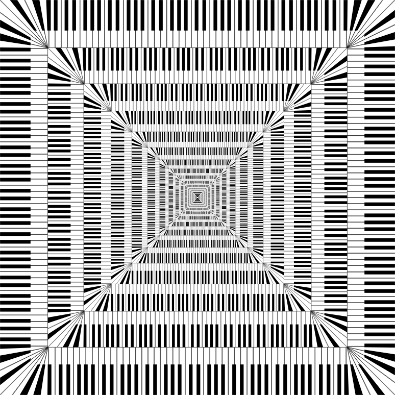 Piano Keys Square Vortex