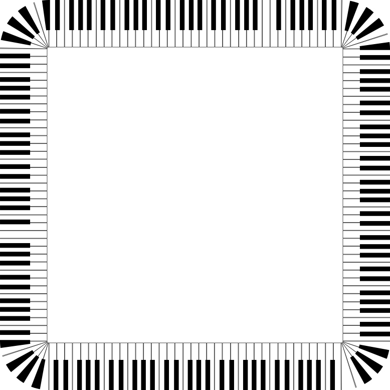 Piano Keys Rounded Square