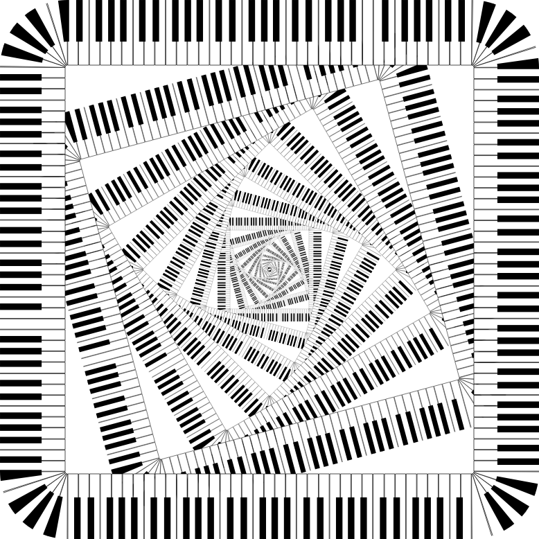 Piano Keys Rounded Square Vortex 2