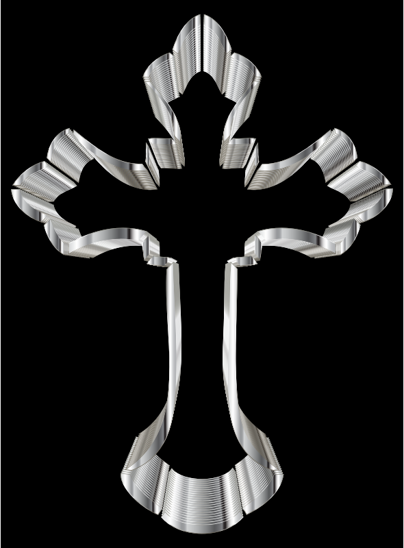 Chrome Ornate Cross