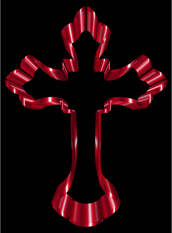 Crimson Ornate Cross