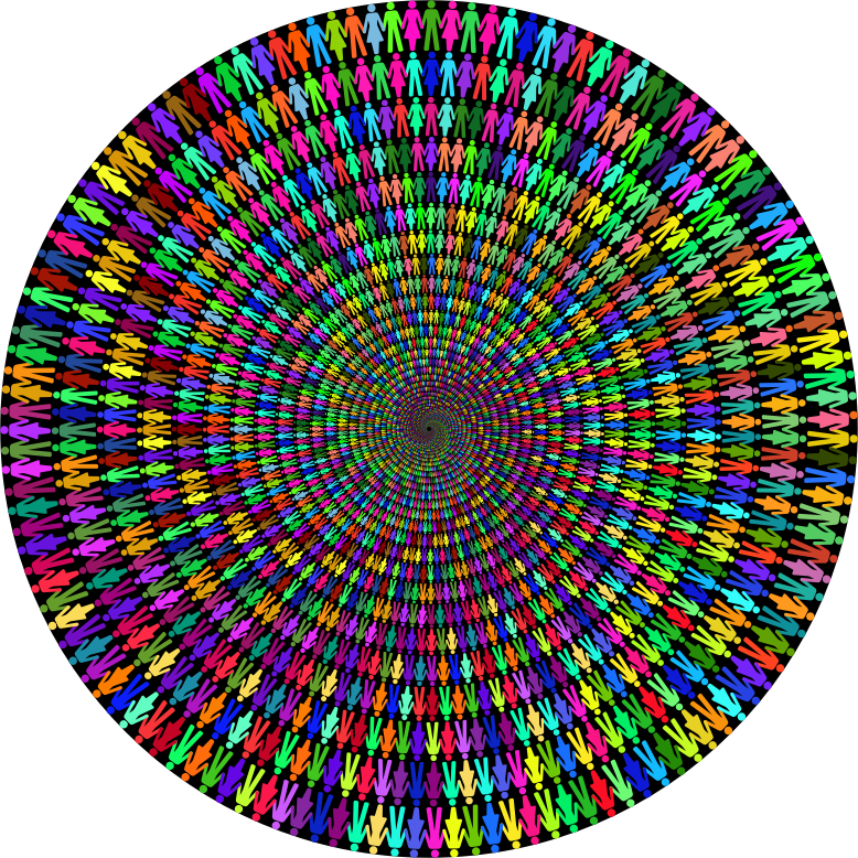 Prismatic Human Cooperation Vortex With Background