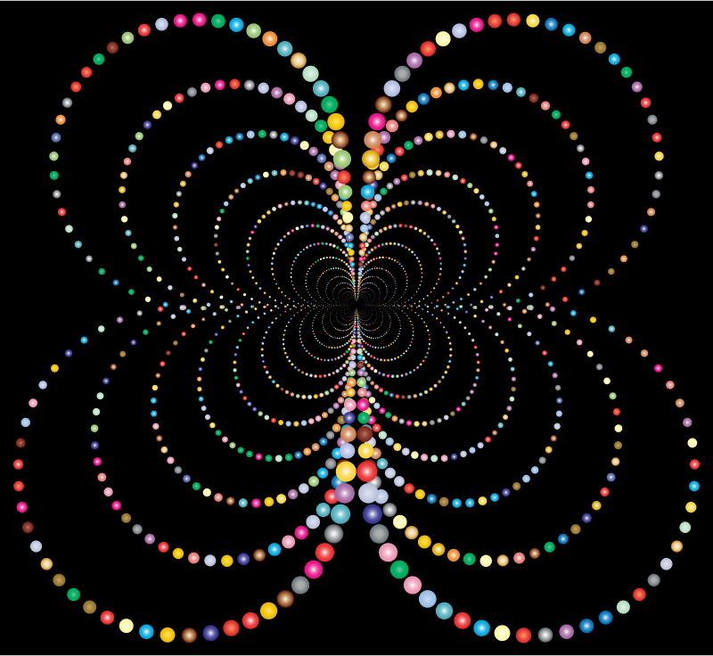 Prismatic Abstract Circles Butterfly 2