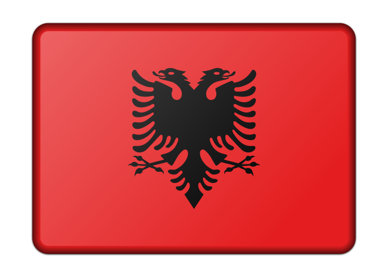 Albania flag (bevelled)