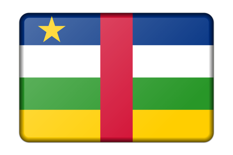 Central African Republic flag (bevelled)