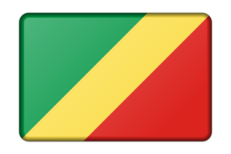 Republic of the Congo flag (bevelled)