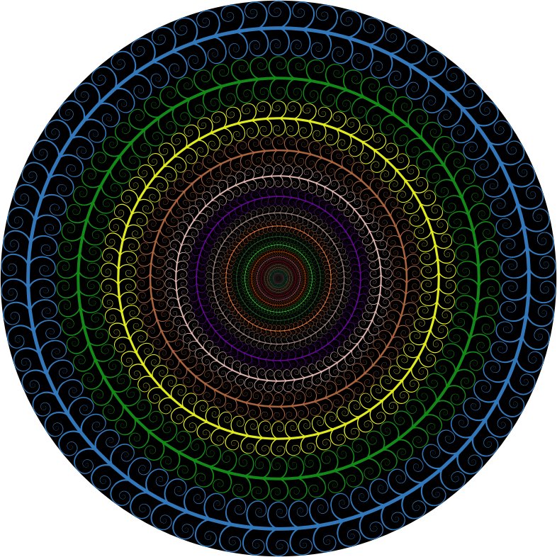 Prismatic Spiral Tree Circle
