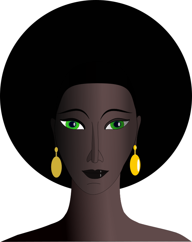 black woman with green eyes