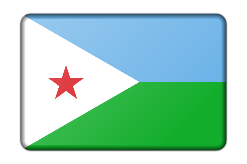 Djibouti flag (bevelled)