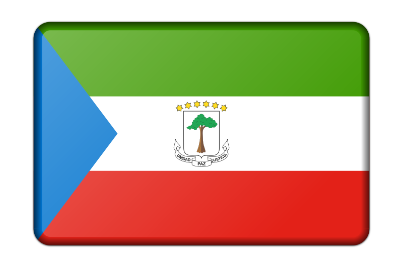 Equatorial Guinea flag (bevelled)