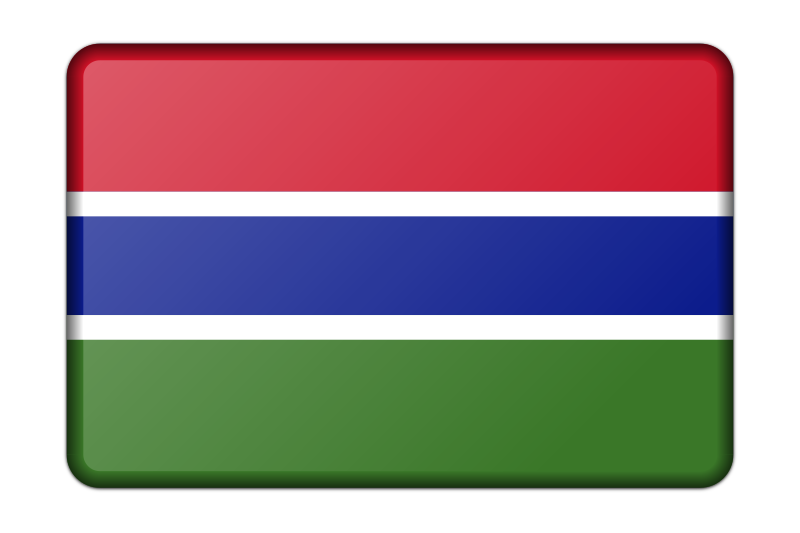 Gambia flag (bevelled)
