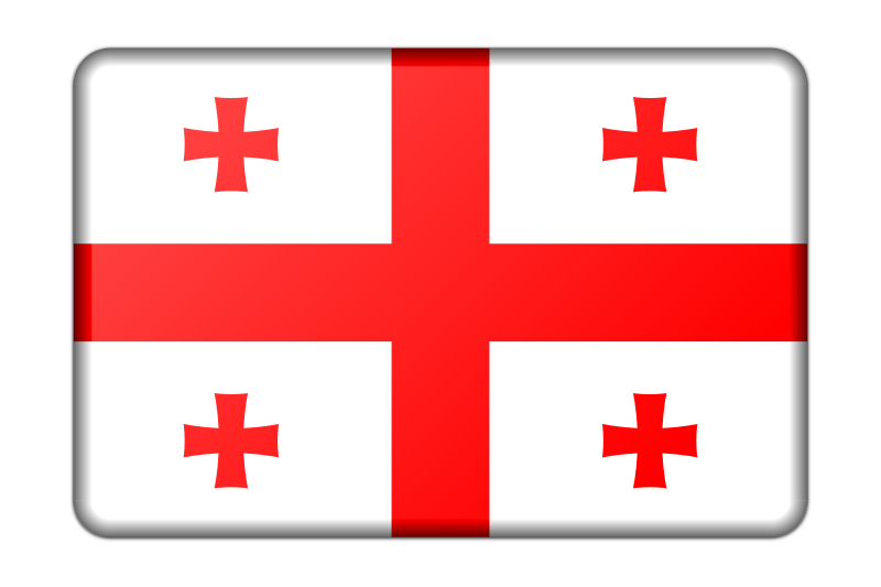 Georgia flag (bevelled)