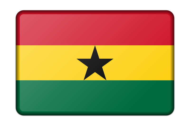 Ghana flag (bevelled)