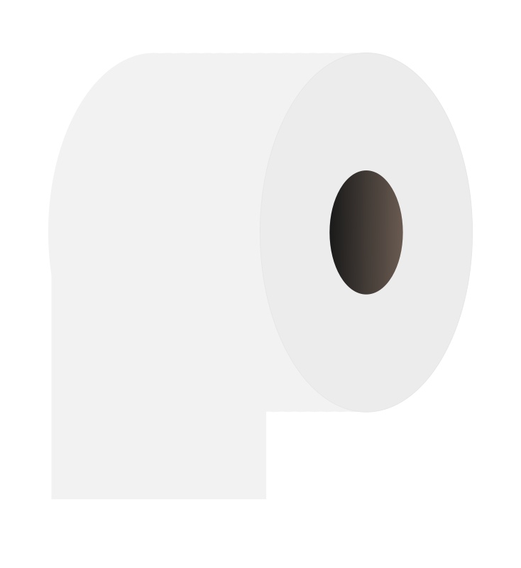 Toilet paper roll white