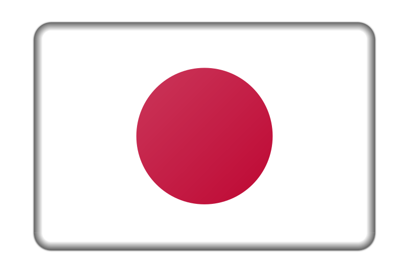 Japan flag (bevelled)