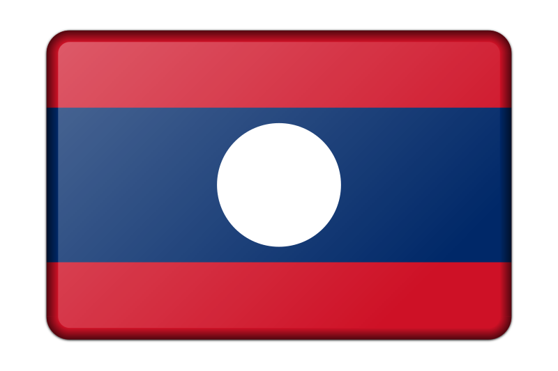 Laos flag (bevelled)