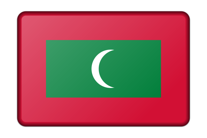 National flag of maldives with correct proportions