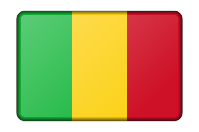 Mali flag (bevelled)