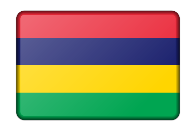 Mauritius flag (bevelled)