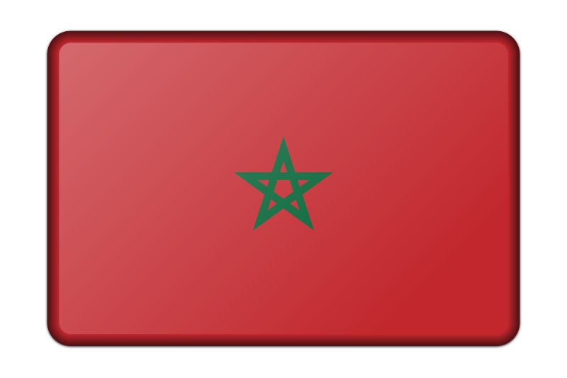 Morocco flag (bevelled)