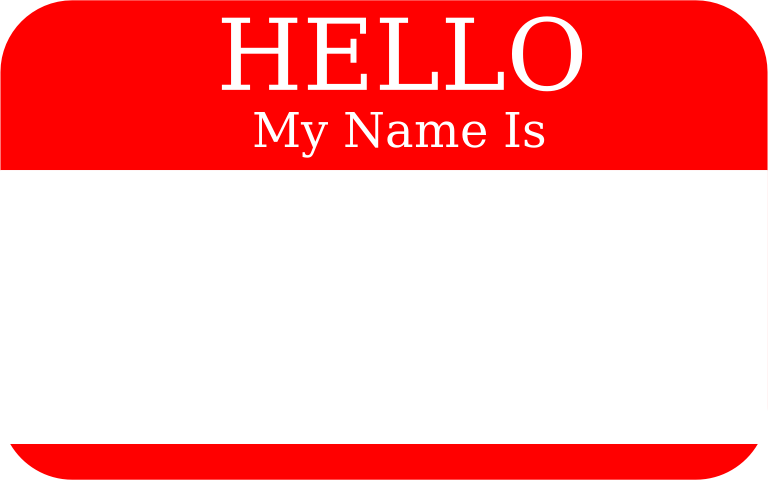 Hello My Name Is Openclipart