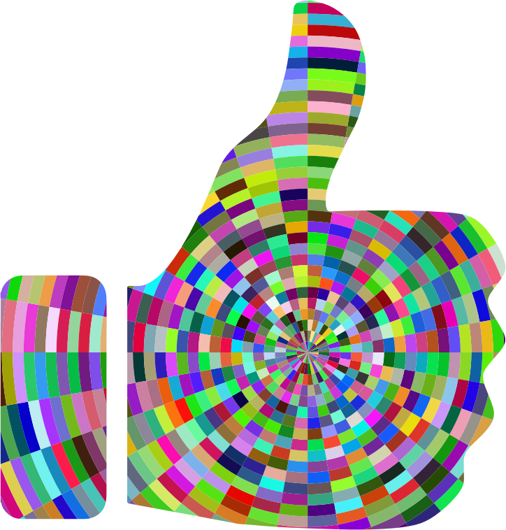 Prismatic Radial Thumbs Up