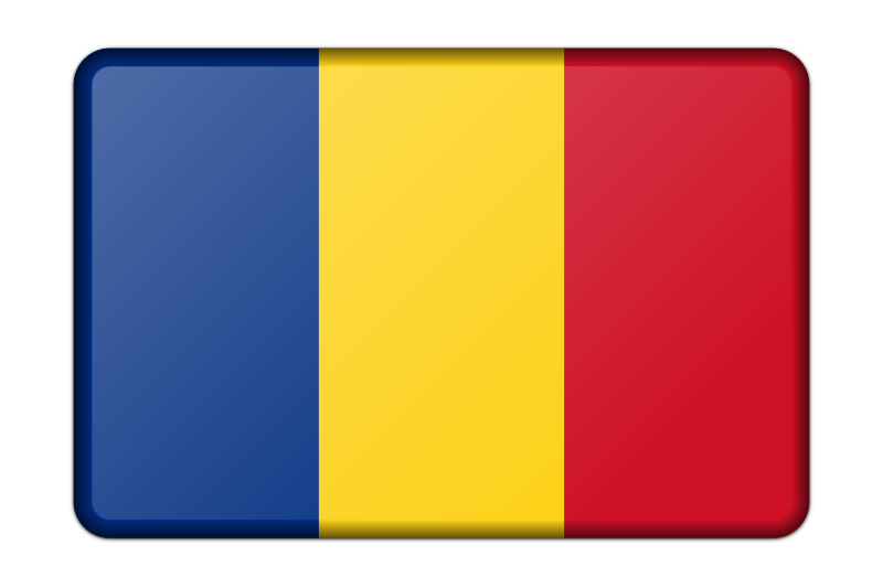 Romania flag (bevelled)