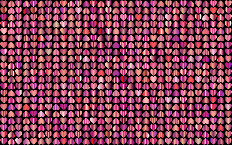 Prismatic Alternating Hearts Pattern Background 9