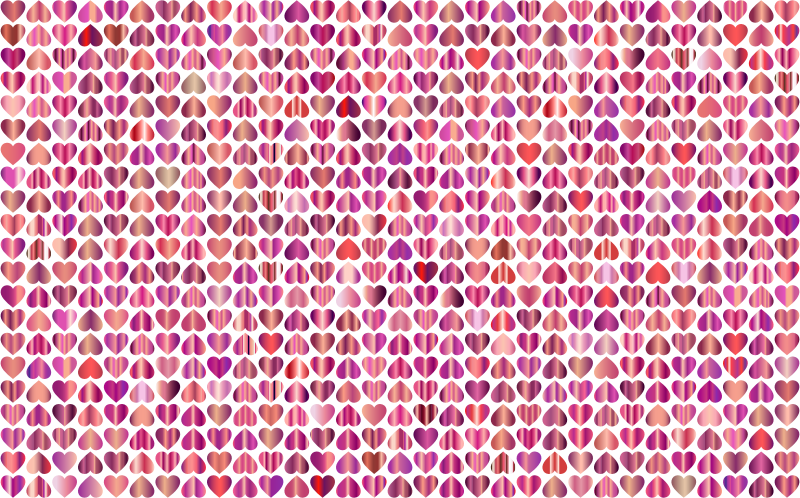 Prismatic Alternating Hearts Pattern Background 9 No Black Background