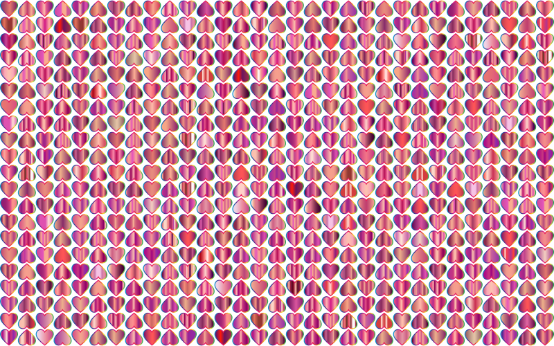 Prismatic Alternating Hearts Pattern Background 9 Variation 2 No Black Background