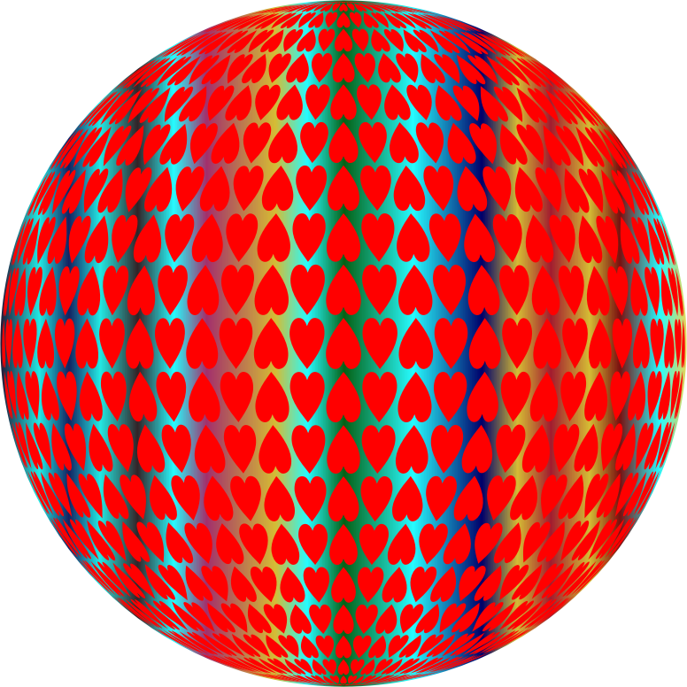 Alternating Hearts Sphere Variation 2